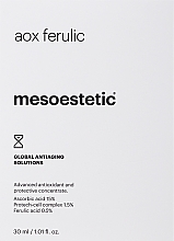 Сыворотка-антиоксидант против преждевременного старения кожи - Mesoestetic Aox Ferulic  — фото N1