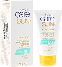 Духи, Парфюмерия, косметика Солнцезащитный лосьон для тела - Avon Care Sun Moisturising Sun Lotion SPF 50