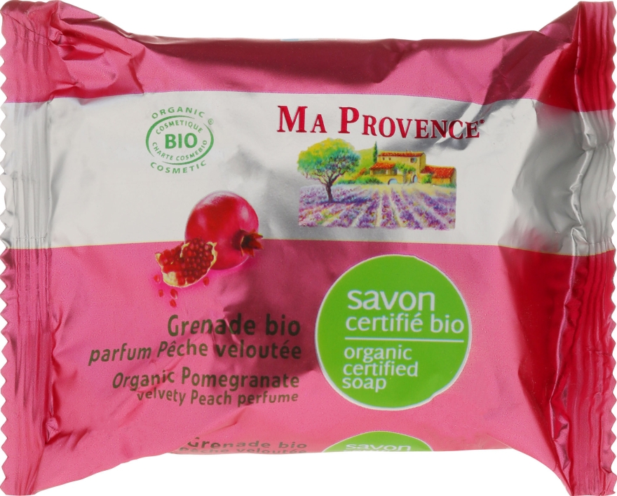Біоорганічне мило з ароматом граната - Ma Provence Organic Soap — фото N1