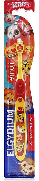 Дитяча зубна щітка «Емодзі», 2-6 років - Elgydium Kids Emoji 2-6 Years — фото N1
