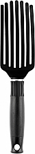 Расческа для волос 04405, черная - Eurostil Rectangular Flexible Ceramic+Ionic — фото N2