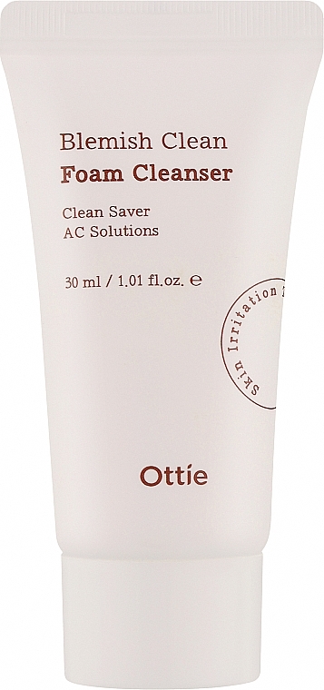 Очищающая пенка для проблемной кожи - Ottie Blemish Clean Foam Cleanser (мини) — фото N1