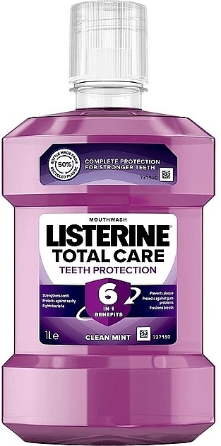 Ополіскувач для порожнини рота - Listerine Total Care Clean Mint With Alcohol — фото N1
