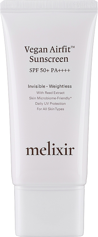 Веганский солнцезащитный крем Airfit с экстрактом капусты SPF50+ - Melixir Kale Extracts Vegan Airfit Sunscreen SPF50+ PA++++ — фото N1
