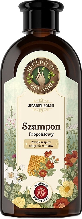 Шампунь "Прополис и цветы" для объема волос - Receptury Zielarki Skarby Polne — фото N1