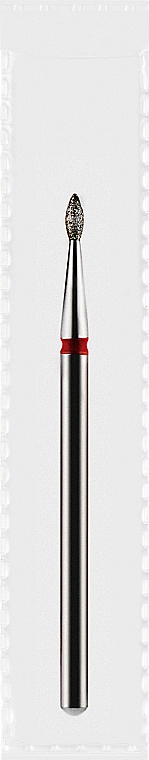 Фреза алмазна червона «Оливка гостра», діаметр 1,6 мм, довжина 4 мм - Divia DF007-16-R