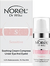 Успокаивающий крем-компресс без запаха для области вокруг глаз и век - Norel Sensitive Soothing Cream-Compress Under Eye And Eyelid — фото N2