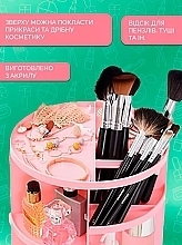 Поворотный органайзер косметический, розовый - Reclaire 360° Rotation Cosmetic Organizer Pink — фото N6