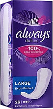 Гігієнічні прокладки, 26 шт. - Always Dailies Extra Protect Large — фото N2