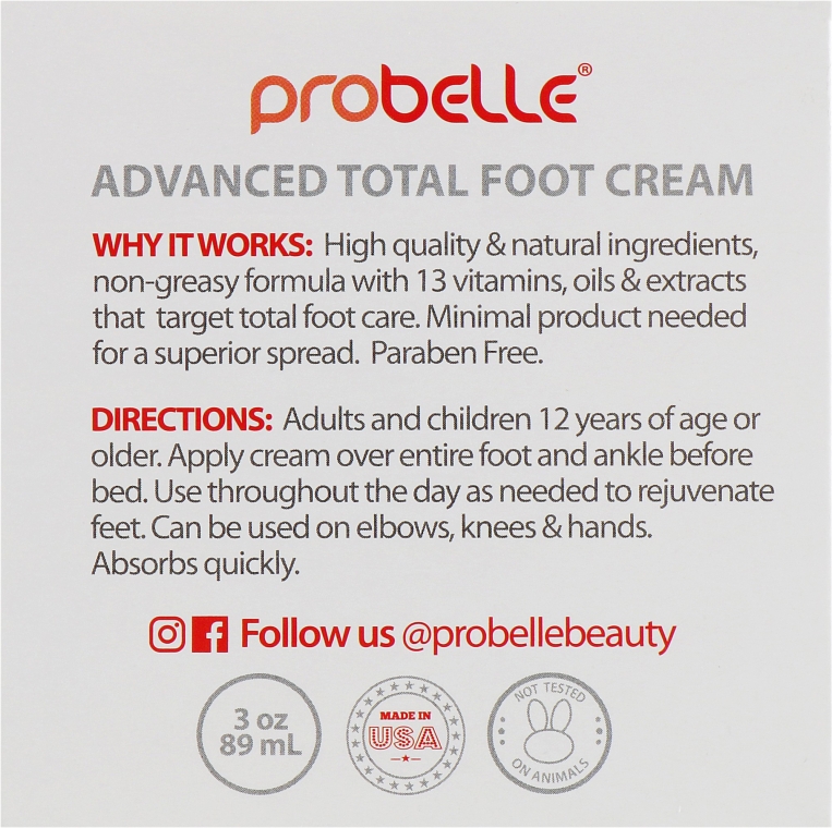 Крем для ног - Probelle Advanced Total Foot Cream — фото N5