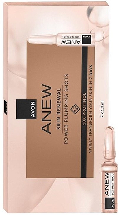 Зміцнювальна сироватка для обличчя в ампулах - Avon Anew Skin Renewal Power Plumping Shots — фото N1