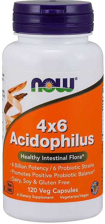 Пищевая добавка "Пробиотики" - Now Foods 4x6 Acidophilus Veg  — фото N1