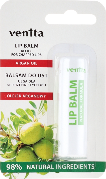 Бальзам для губ "Олія арганії" - Venita Lip Balm Argan Oil — фото N1