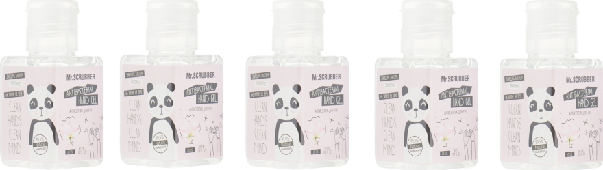 Набор антисептиков - Mr.Scrubber Antibacterial Hand Gel Lotus (hand/gel/5x29ml)