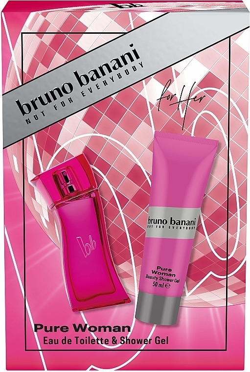 Bruno Banani Pure Woman - Набор (edt/30ml + sh/gel/50ml) — фото N3