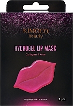 Парфумерія, косметика Зволожувальна гідрогелева маска для губ з колагеном та алое - Kimoco Beauty Hydrogel Lip Mask Collagen & Aloe