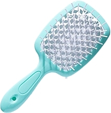 Духи, Парфюмерия, косметика Расческа для волос, зеленая с белым - Hollow Comb Superbrush Plus Green White