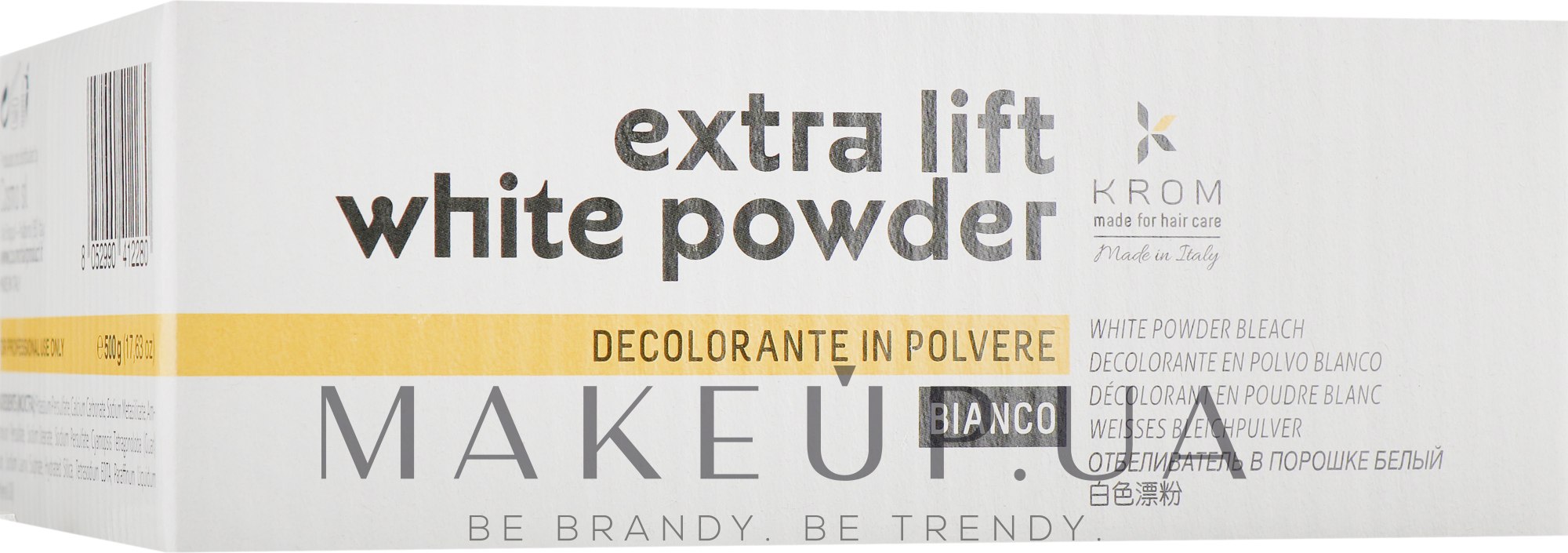 Пудра знебарвлювальна, біла - Krom Bleaches Extra Lift White Powder — фото 500g