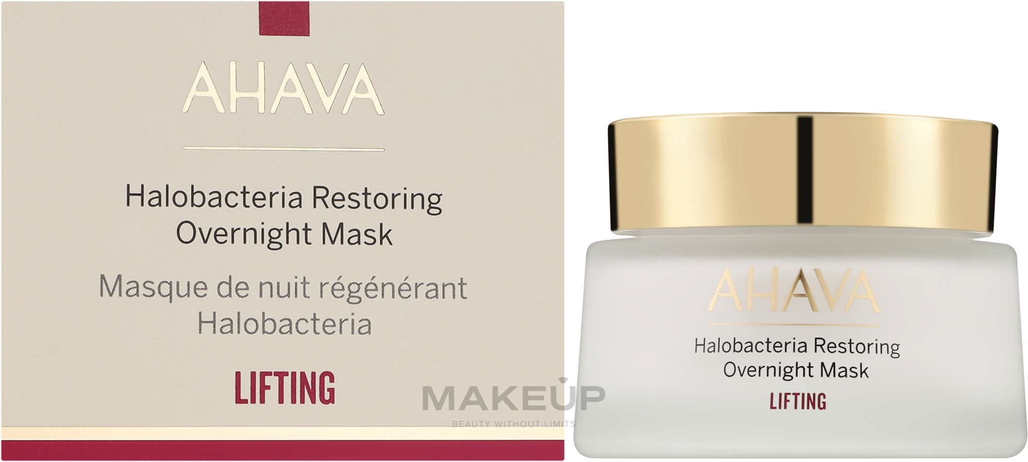 Відновлювальна нічна маска - Ahava Halobacteria Restoring Overnight Mask Lifting — фото 50ml