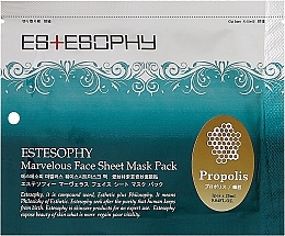 Парфумерія, косметика Тканинна маска для обличчя - Estesophy Marvelous Sheet Propolis Mask