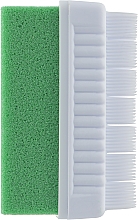 Щітка-пемза комбінована на блістері, зелена - Titania — фото N1