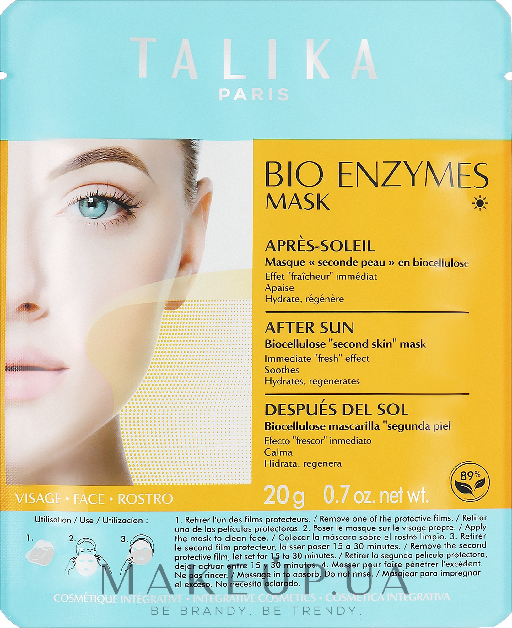Маска для обличчя після сонячних ванн - Talika Bio Enzymes Mask After Sun — фото 20g