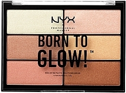 Парфумерія, косметика УЦІНКА Палетка хайлайтерів  - NYX Professional Makeup Professional Born to Glow Highlighting Palette *