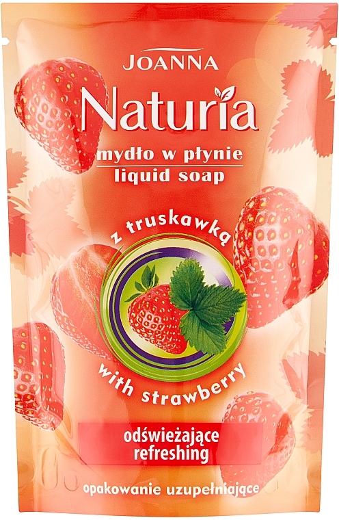 Рідке мило "Полуниця" - Joanna Naturia Body Strawberry Liquid Soap (Refill) — фото N1