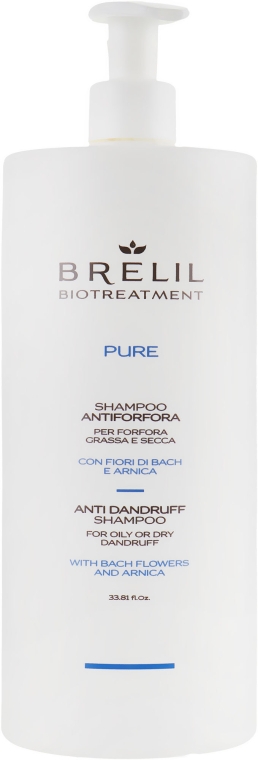 Шампунь проти сухої і жирної лупи - Brelil Bio Traitement Pure Anti Dandruff Shampoo — фото N3