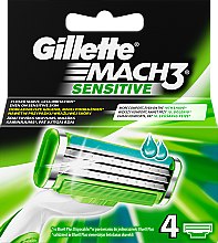 Духи, Парфюмерия, косметика Сменные кассеты для бритья, 4 шт. - Gillette Mach3 Sensitive