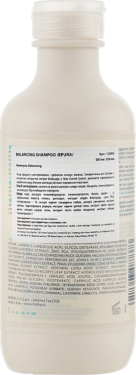 Шампунь нормализующий - Vitality's Epura Balancing Shampoo — фото N2