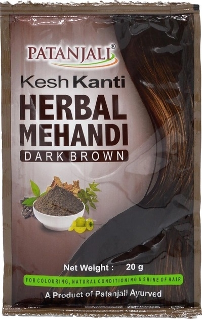 Хна для волос - Patanjali Kesh Kanti Herbal Mehandi — фото Dark Brown