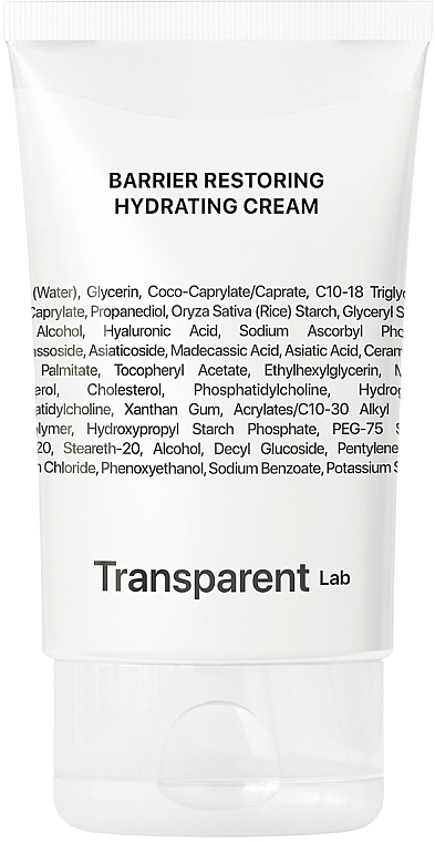 Зволожувальний крем для обличчя - Transparent Lab Barrier Restoring Hydrating Cream — фото N1