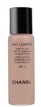 Духи, Парфюмерия, косметика Матирующий тональный флюид - Chanel Mat Lumiere Long Lasting Luminous Matte Fluid Makeup SPF15 (тестер в коробке)