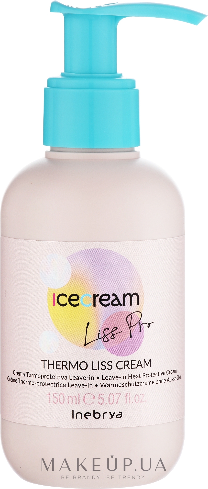Термозахисний крем для волосся - Inebrya Ice Cream Liss Pro Thermo Liss Cream — фото 150ml