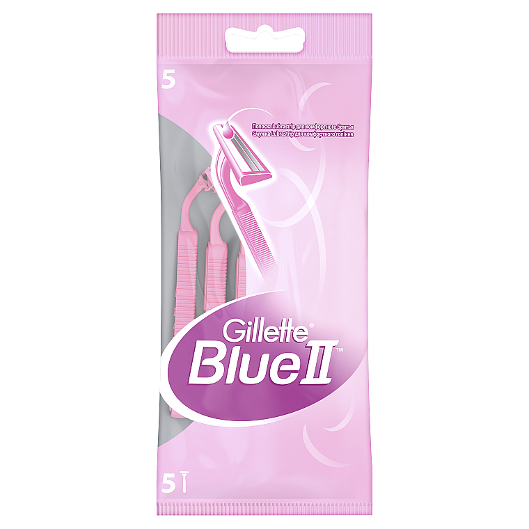 Набор одноразовых станков для бритья, 5шт - Gillette For Women Blue II