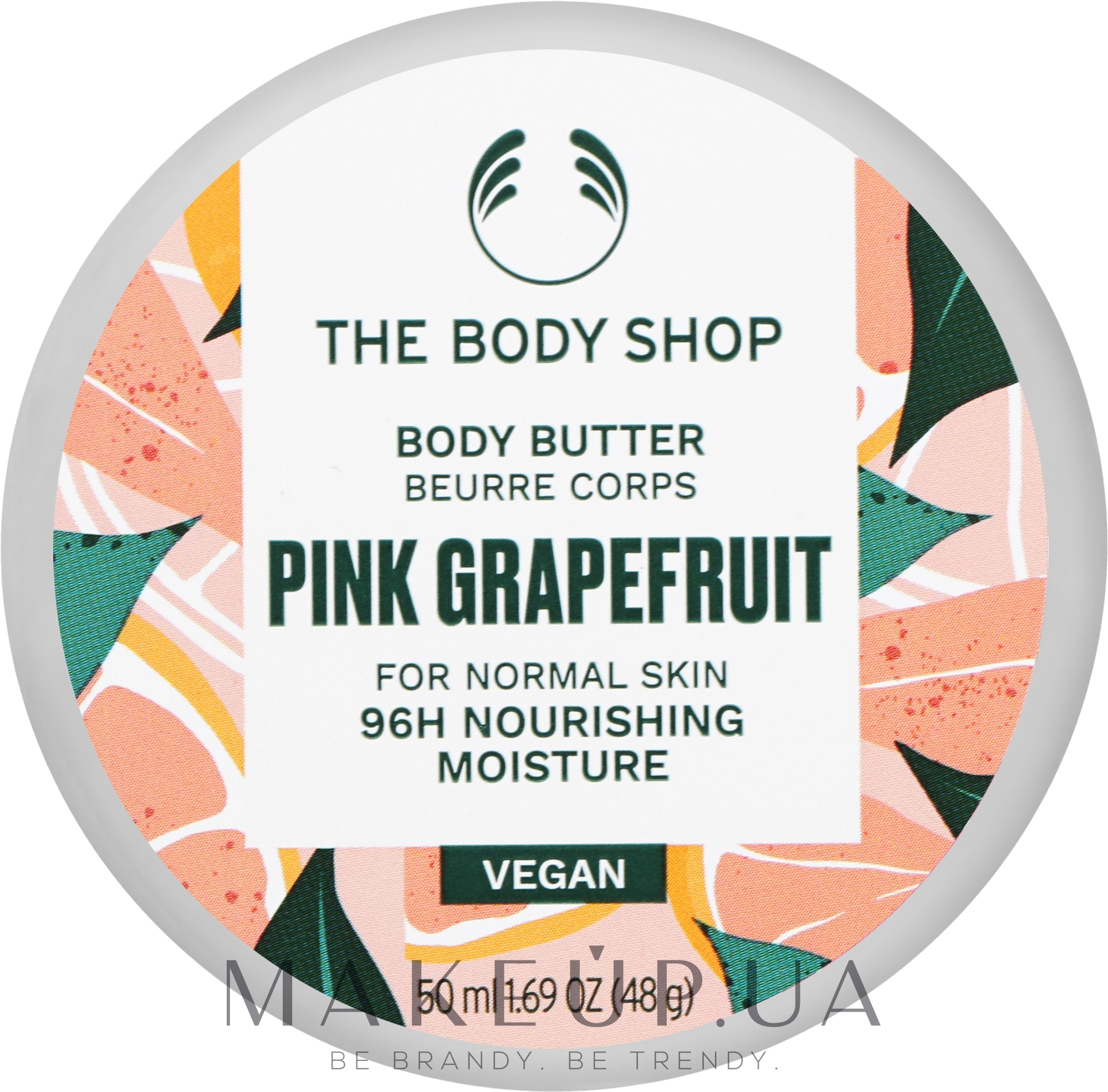 Масло для тела "Розовый грейпфрут" - The Body Shop Pink Grapefruit 96H Nourishing Moisture Body Butter — фото 50ml