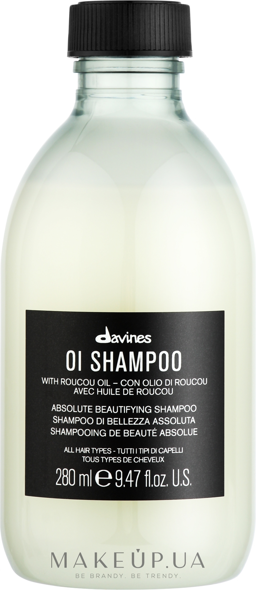 Шампунь для смягчения волос - Davines Oi Absolute Beautifying Shampoo With Roucou Oil — фото 280ml