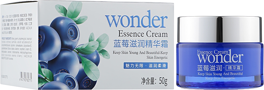 Крем для лица увлажняющий с экстрактом черники - Bioaqua Wonder Essence Cream — фото N2