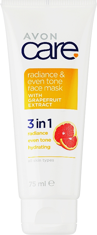 Маска для обличчя "Сяйво та рівний тон" з екстрактом грейпфрута 3 в 1 - Avon Care Radiance & Even Tone Face Mask