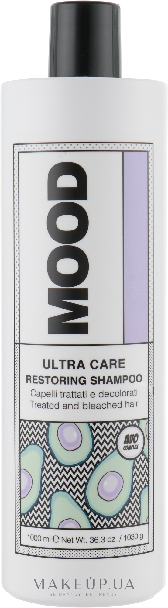 Відновлювальний шампунь - Mood Ultra Care Restoring Shampoo — фото 1000ml