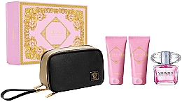 Духи, Парфюмерия, косметика УЦЕНКА Versace Bright Crystal - Набор (edt/90ml + b/lot100ml + sh/gel/100ml + bag/1pcs) *