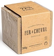 Натуральне оливкове мило, куб - Fer A Cheval Pure Olive Marseille Soap Cube — фото N2