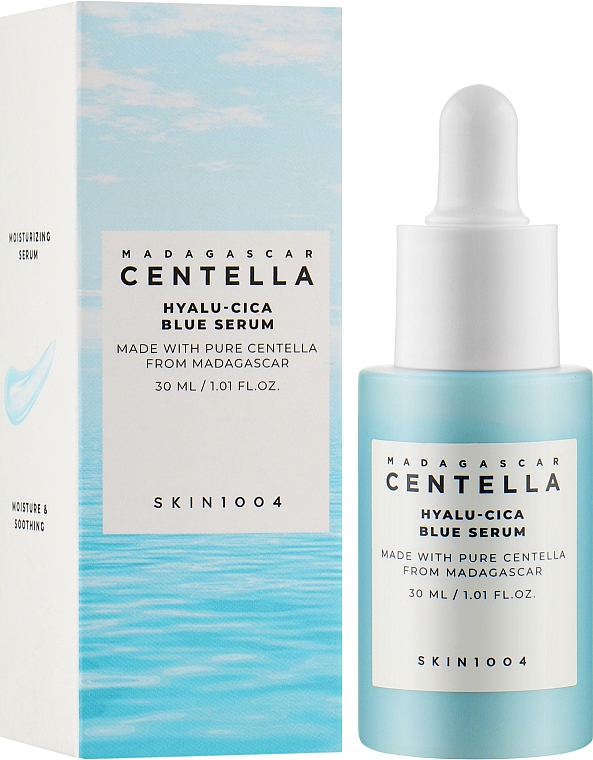 Сироватка для обличчя - Skin1004 Madagascar Centella Hyalu-Cica Blue Serum — фото N2