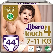 Підгузки дитячі Touch 4 (7-11 кг), 44 шт. - Libero — фото N1