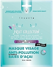 Духи, Парфюмерия, косметика Маска для лица против загрязнений "Ягоды Асаи" - Inuwet Face Mask Anti Polution Acai Berries