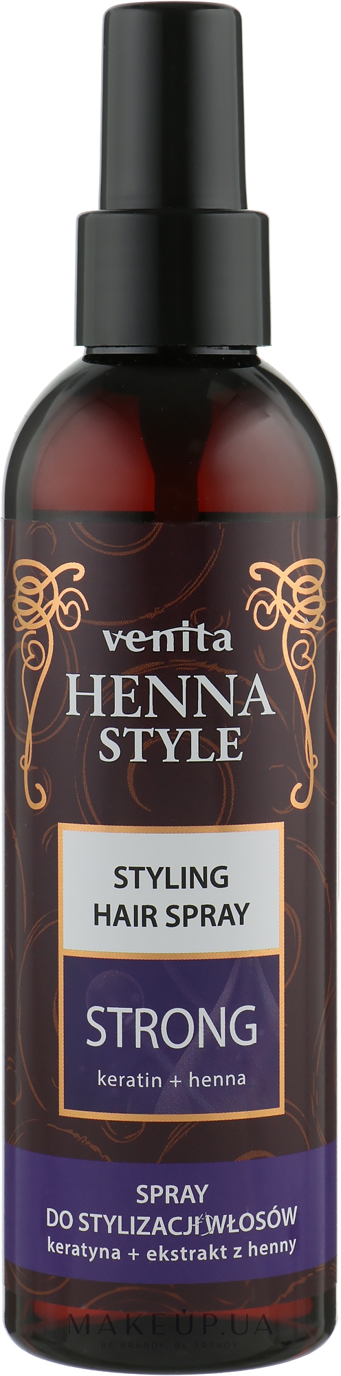 Спрей для укладання волосся "Мегафіксація" - Venita Henna Style Styling Hair Spray — фото 200ml