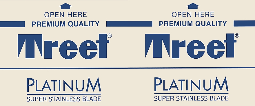 Лезвия для многоразовых станков, 20x5 шт - Treet Platinum Premium Quality Super Stainless Blade — фото N1
