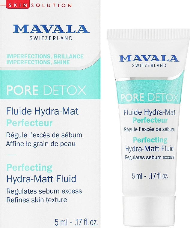 Матирующий гидрофлюид - Mavala Pore Detox Perfecting Hydra-Matt Fluid (пробник) — фото N2