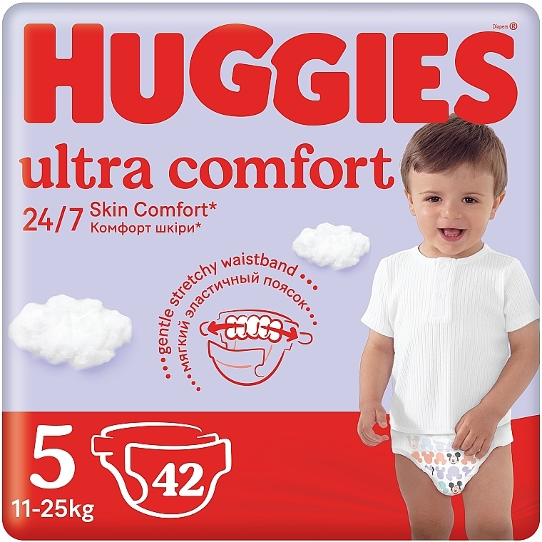 Подгузники Ultra Comfort 5 (11-25 кг) Jumbo, 42 шт. - Huggies — фото N1